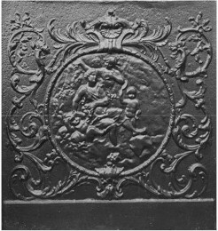 Plaque décorée de cheminée